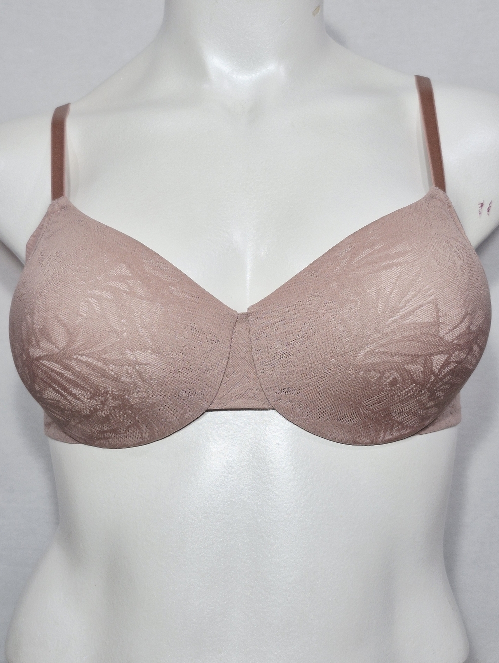 32D Paramour 115083 Jessamine Unlined Side Smoothing Minimizer UW Bra Beige